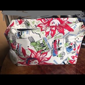 Sally Spicer Cosmetic Bag Travel Stamps